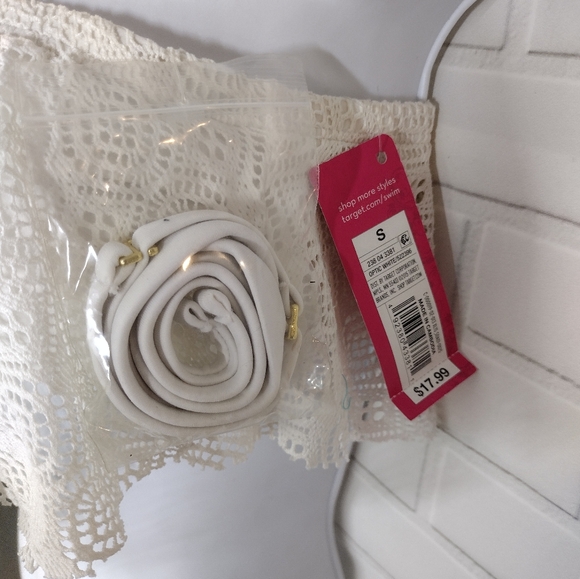 Exhilaration White Bandeau Swimsuit Bikini Top - Picture 4 of 7